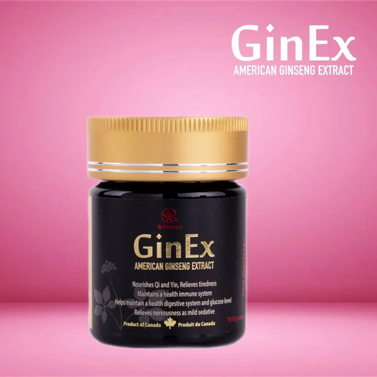 GinEx® 100克人參萃取物濃縮液（純）（2瓶） G-Pharma 加拿大
