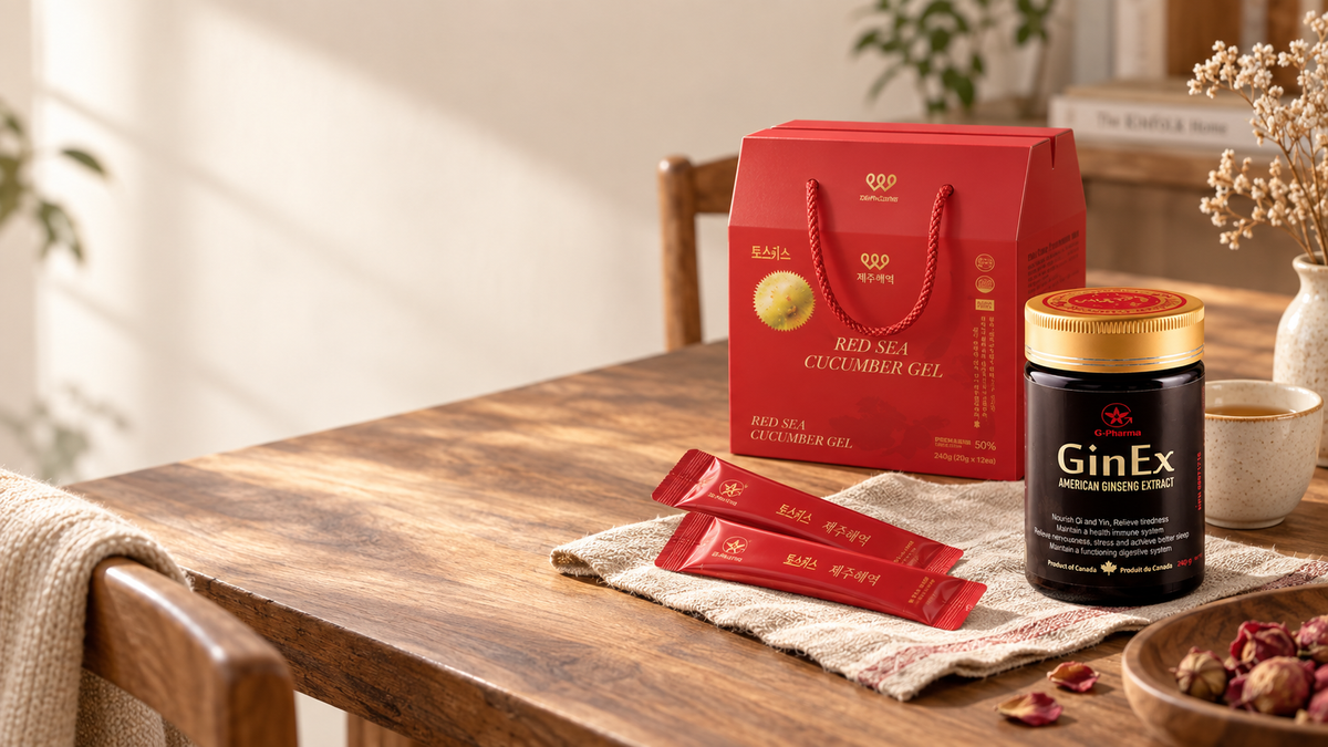 紅海參與 GinEx 西洋蔘黑膏滋商品組合