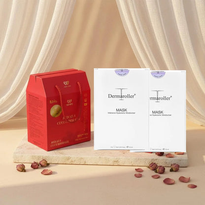 美肌養氣組合(韓國濟州島紅海參修復膠1盒+玻尿酸補水保濕修護急救面膜2盒)